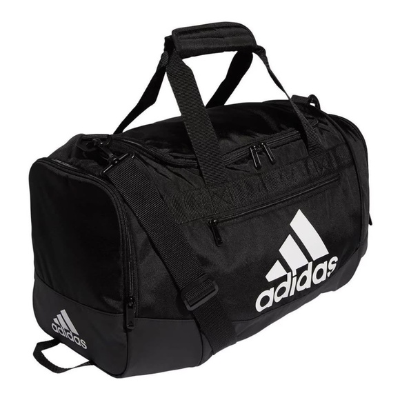 BRAND NEW unisex adidas defender iv medium duffel black bag - Picture 2 of 7